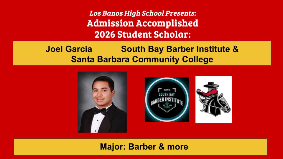 Admission Accomplished:  Joel Garcia