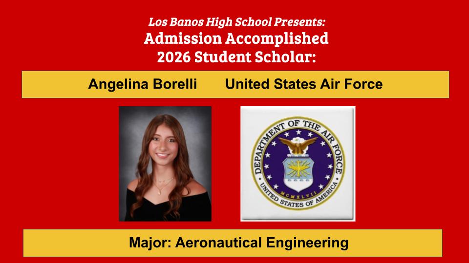 Admission Accomplished:  Angelina Borelli