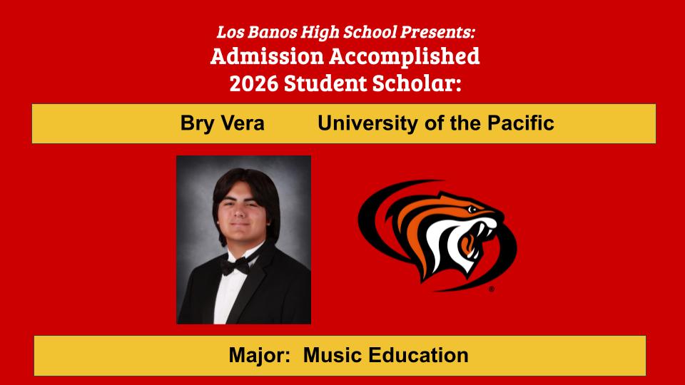 Admission Accomplished:  Bry Vera