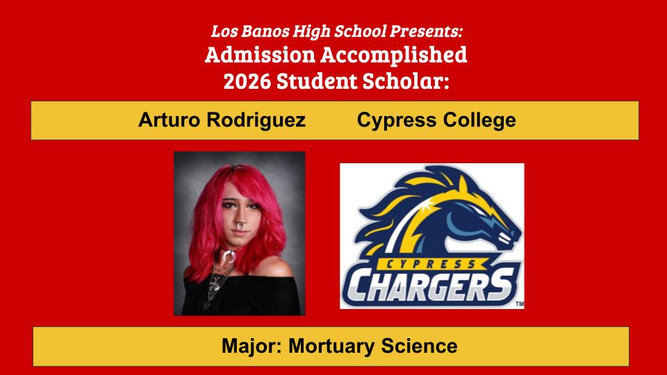 Admission Accomplished:  Arturo Rodriguez