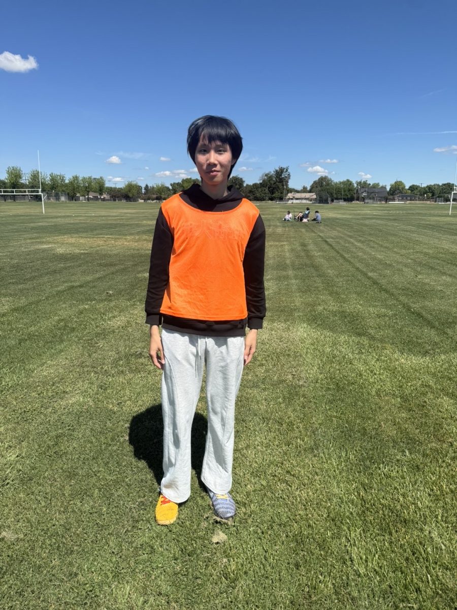 Exchange student plays soccer.