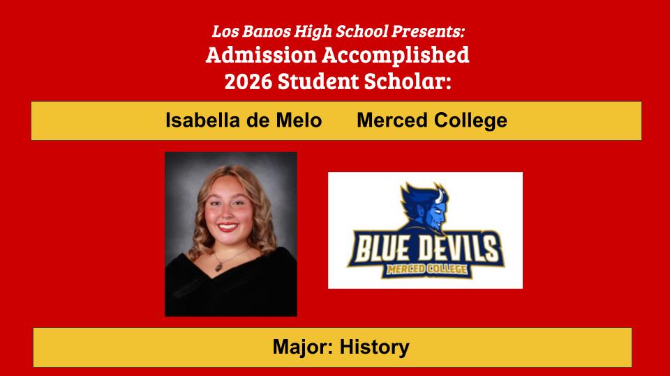 Admission Accomplish: Isabella de Melo