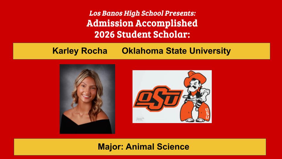 Admission Accomplished:  Karley Rocha