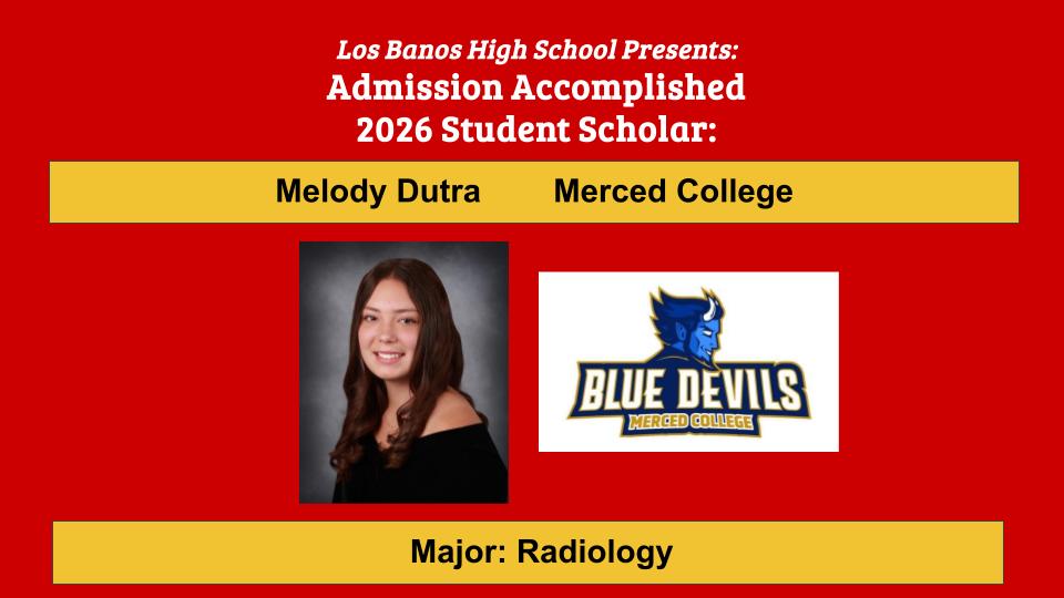 Admission Accomplished:  Melody Dutra