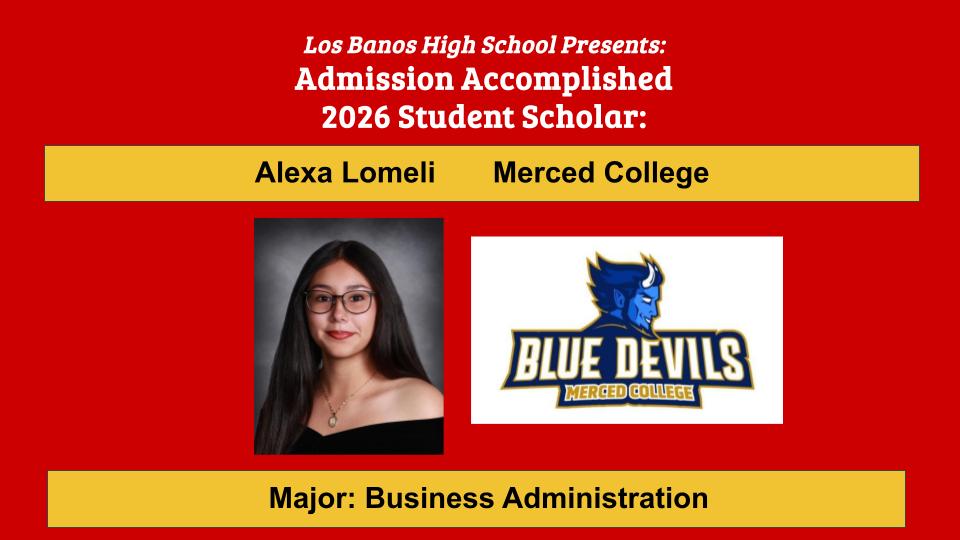 Admission Accomplished:  Alexa Lomeli