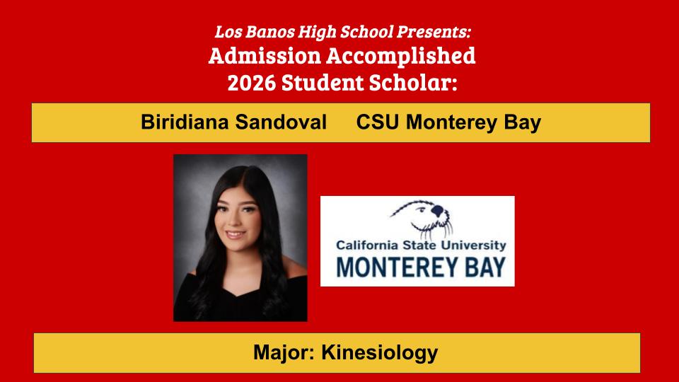 Admission Accomplished:  Biridiana Sandoval
