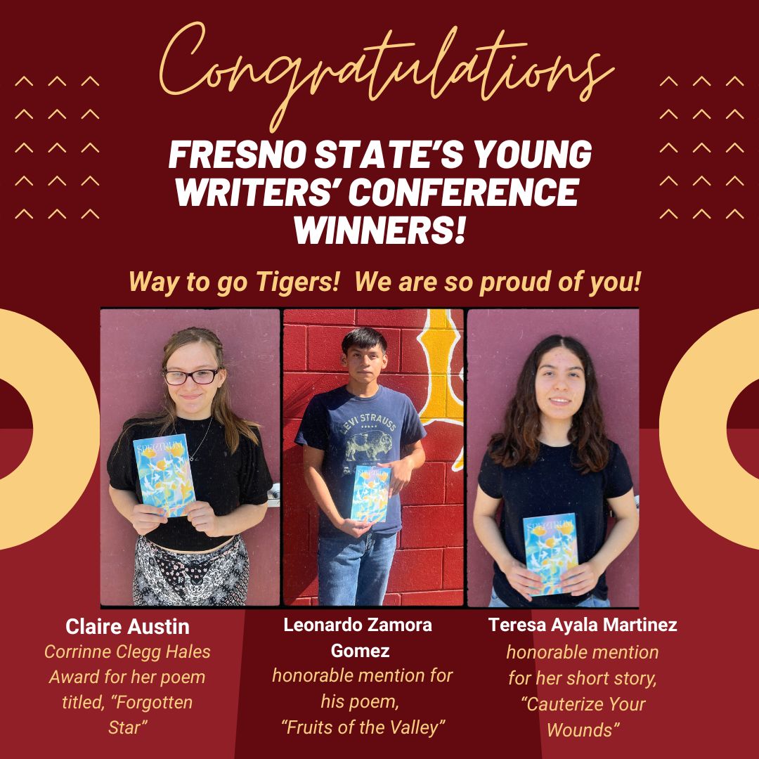 Creative Writing Club win publication at Fresno State.