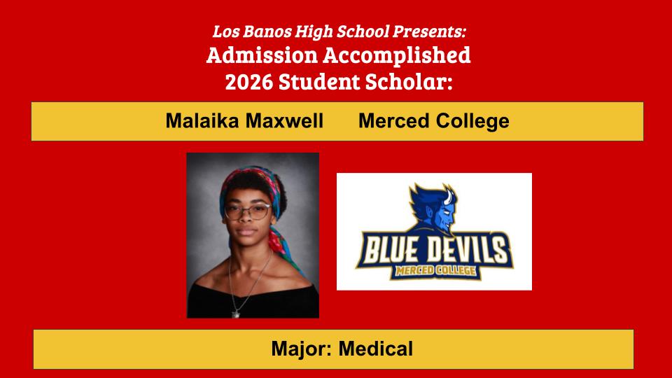 Admission Accomplished:  Malaika Maxwell