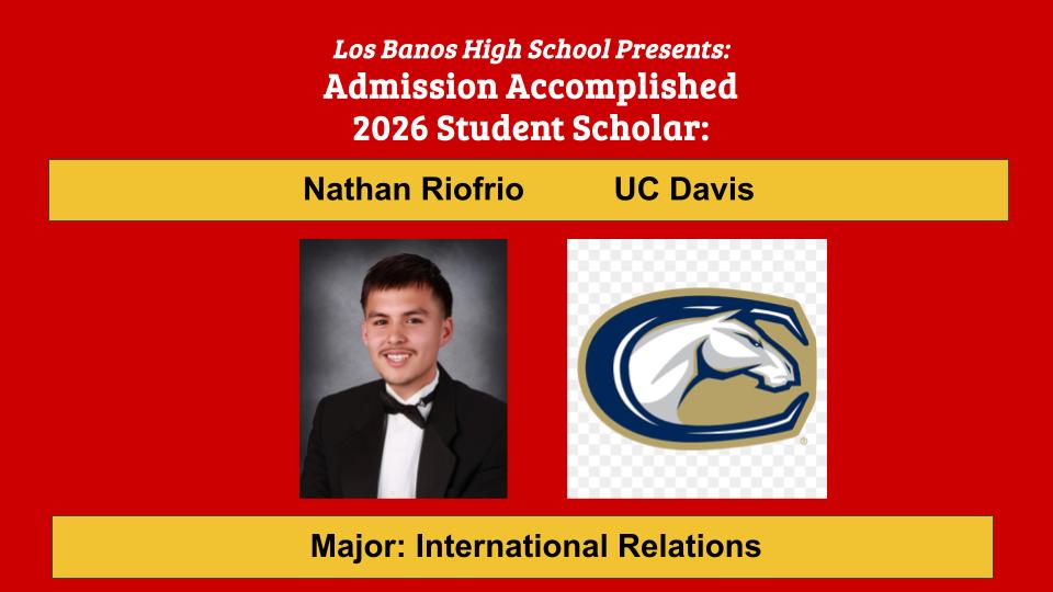 Admission Accomplished:  Nathan Riofrio
