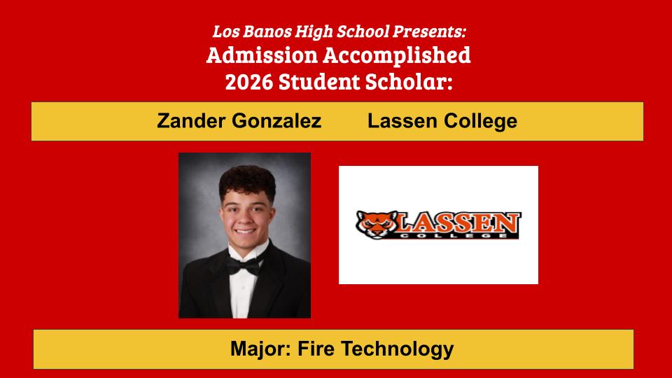 Admission Accomplished:  Zander Gonzalez