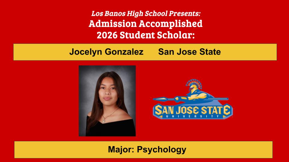 Admission Accomplished:  Jocelyn Gonzalez